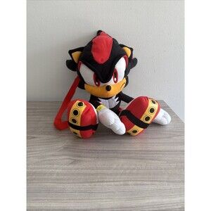 AI Sonic the Hedgehog Shadow 20" inches Plush Backpack Tags Hot topic